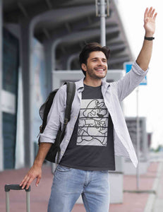 Super Mario Side Run Panels Mens Half Sleeves T-shirt- KidsFashionVilla