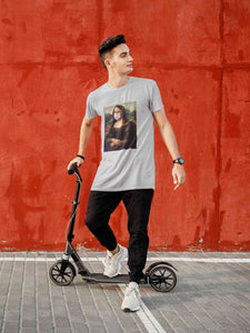 Bubble Gum Mona Lisa Mens Half Sleeves T-shirt- KidsFashionVilla
