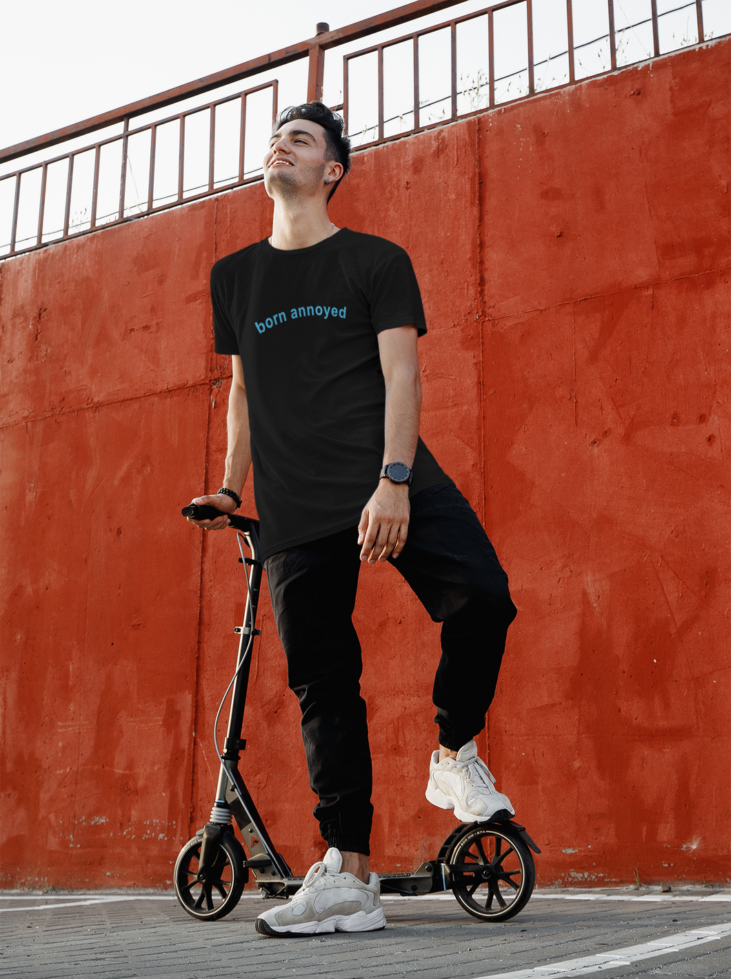 Born Annoyed Minimal Mens Half Sleeves T-shirt- KidsFashionVilla
