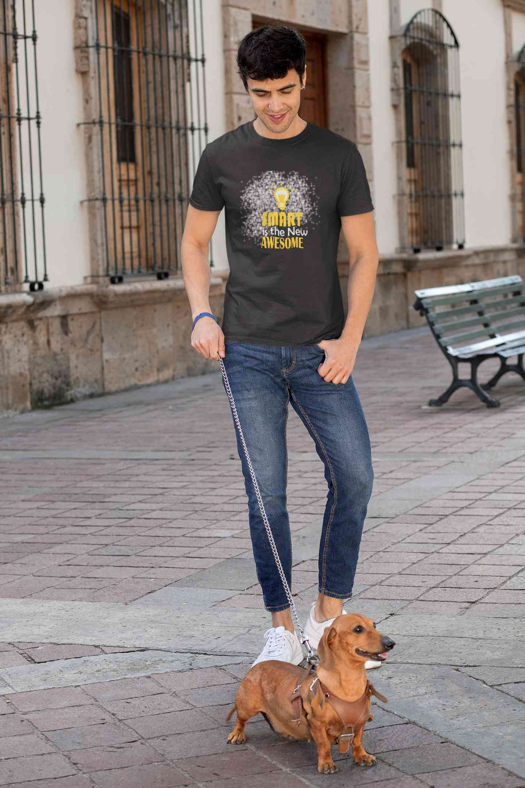 Smart Is Awesome Mens Half Sleeves T-shirt- KidsFashionVilla