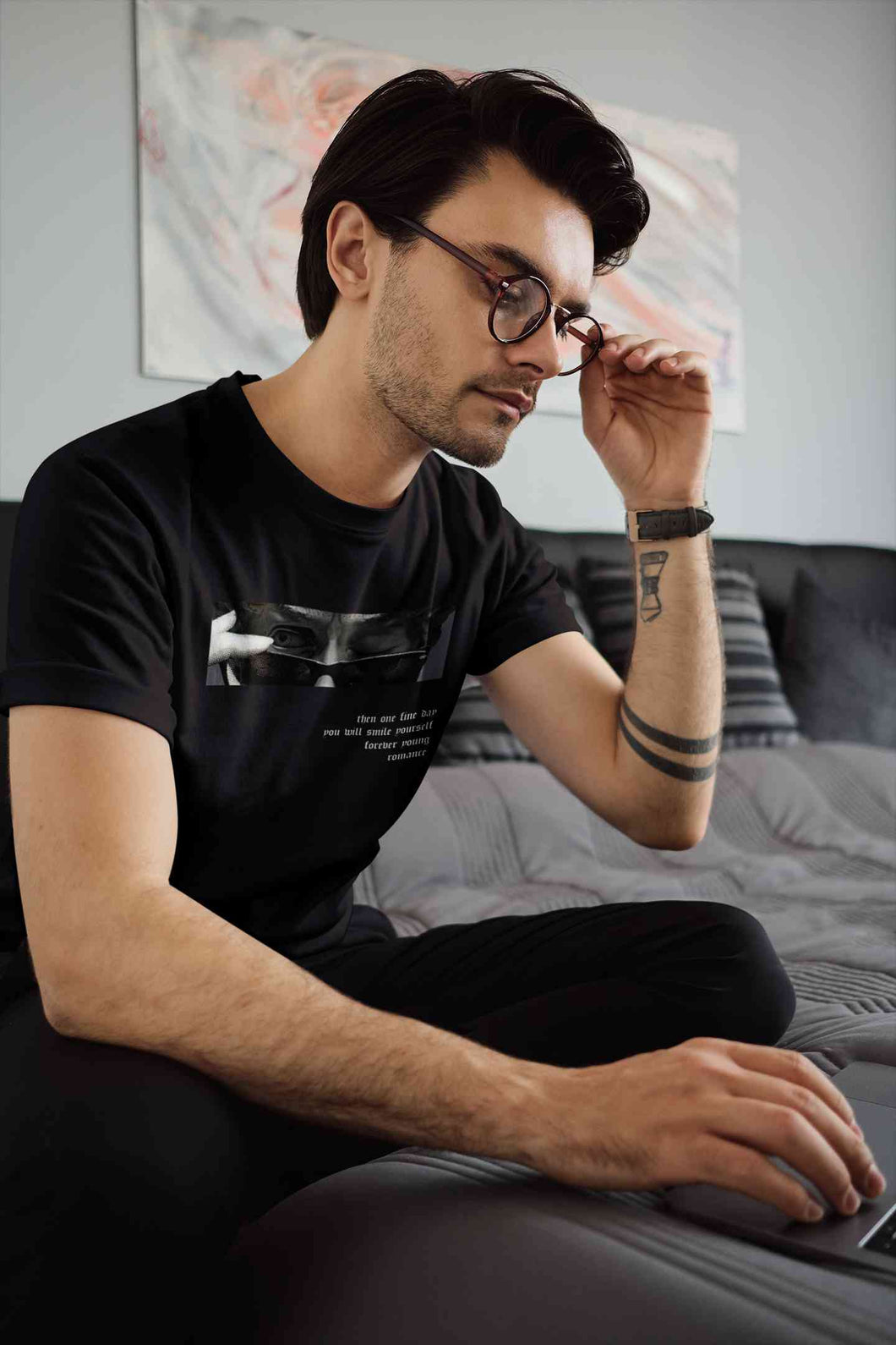 Forever Young Slogan Mens Half Sleeves T-shirt- KidsFashionVilla