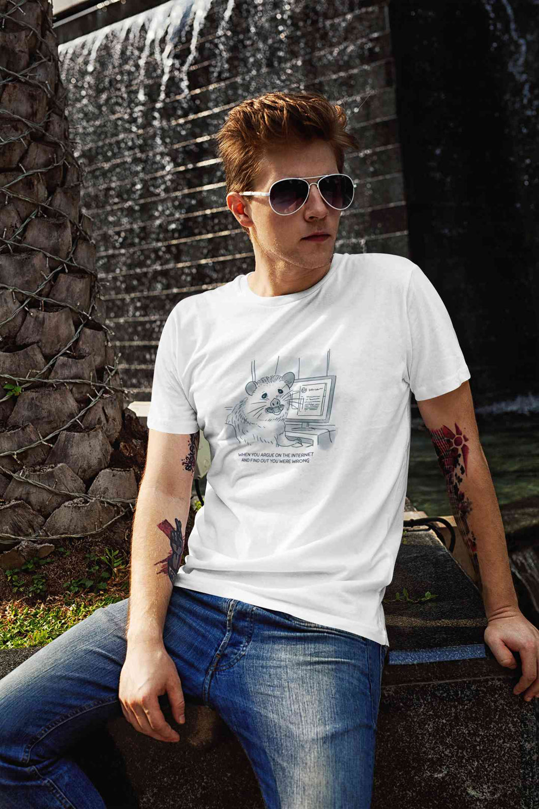 When You Argue On The Internet And Find Out You Were Wrong Funny Mens Half Sleeves T-shirt- KidsFashionVilla