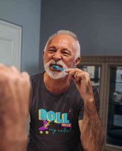 Load image into Gallery viewer, Roll With My Vibe Retro 90s Nostalgia Theme Mens Half Sleeves T-shirt- KidsFashionVilla
