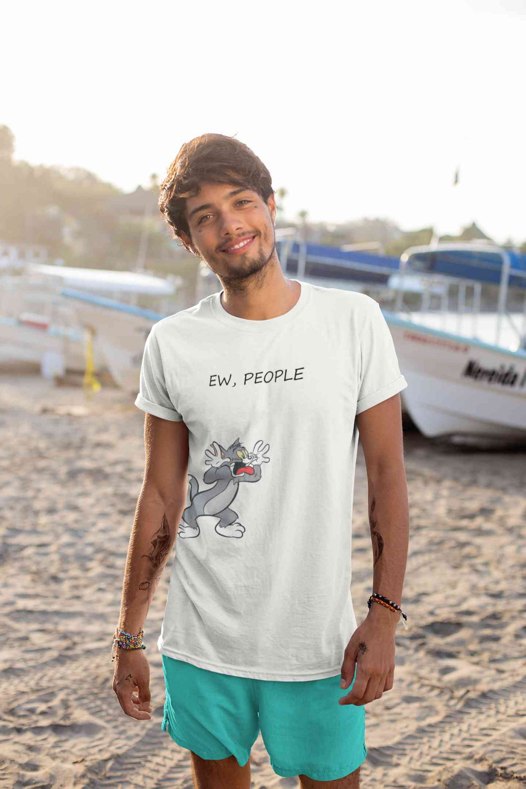 Ew People Mens Half Sleeves T-shirt- KidsFashionVilla