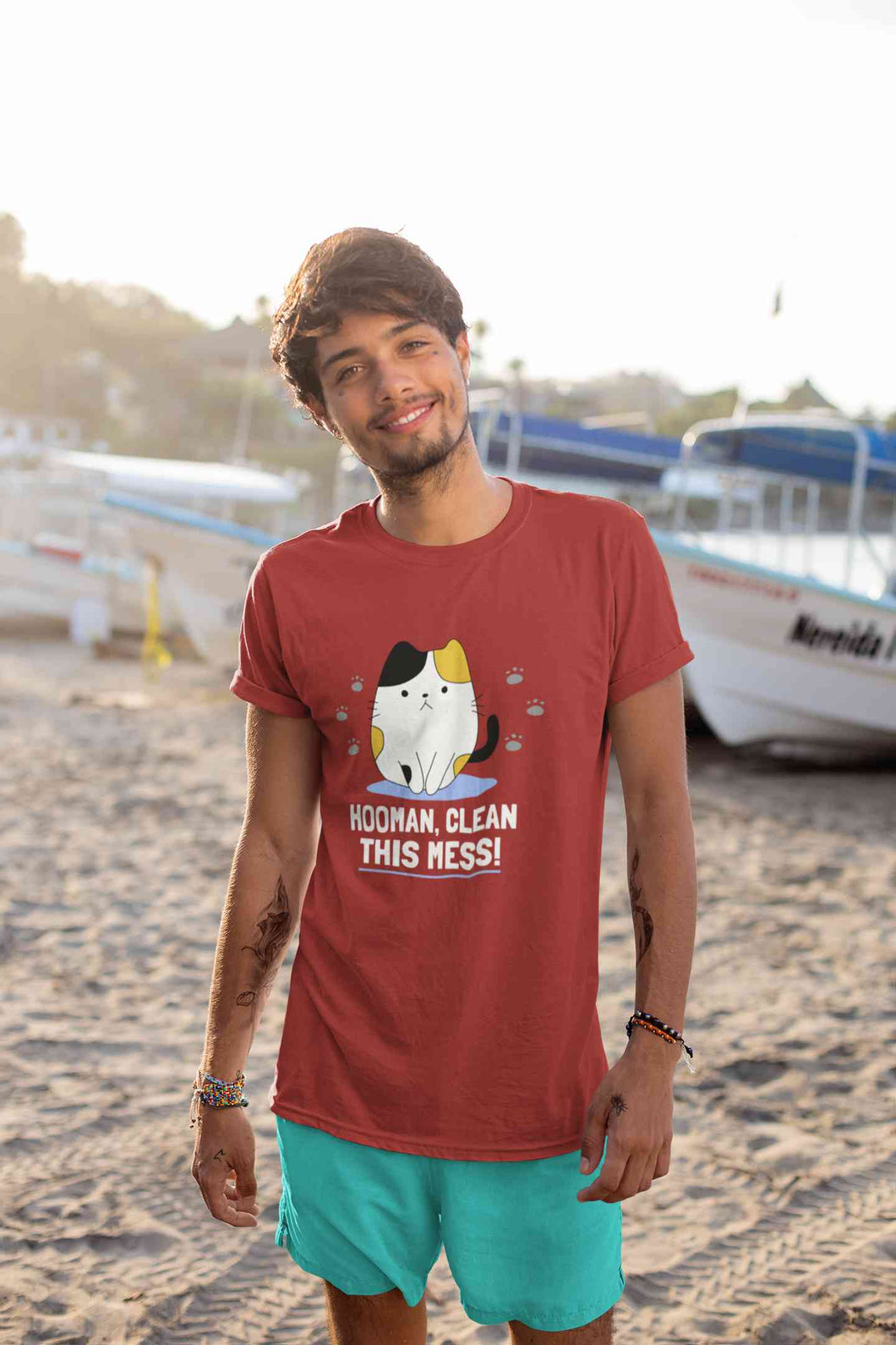 Human Clean This Mess Funny Mens Half Sleeves T-shirt- KidsFashionVilla