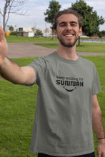 Load image into Gallery viewer, Keep Smiling Its Sunnah Mens Half Sleeves T-shirt- KidsFashionVilla
