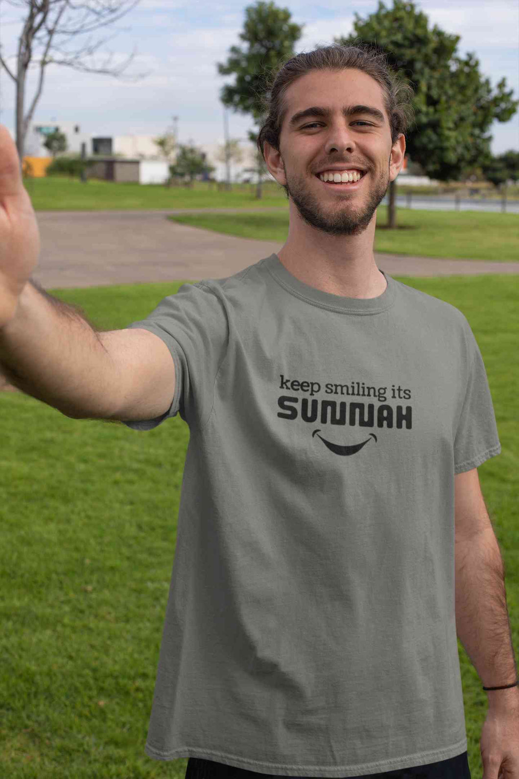 Keep Smiling Its Sunnah Mens Half Sleeves T-shirt- KidsFashionVilla