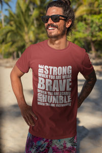 Be Strong Mens Half Sleeves T-shirt- KidsFashionVilla