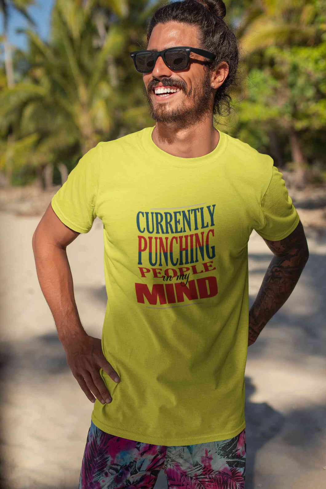 Punching People Mens Half Sleeves T-shirt- KidsFashionVilla