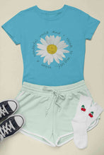 Load image into Gallery viewer, Wonderful World And I Think To My Self What A Slogan Women Half Sleeves T-shirt- KidsFashionVilla
