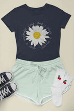 Load image into Gallery viewer, Wonderful World And I Think To My Self What A Slogan Women Half Sleeves T-shirt- KidsFashionVilla

