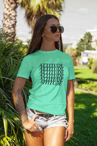 Attitude Women Half Sleeves T-shirt- KidsFashionVilla