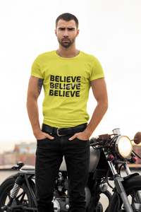 Believe Mens Half Sleeves T-shirt- KidsFashionVilla