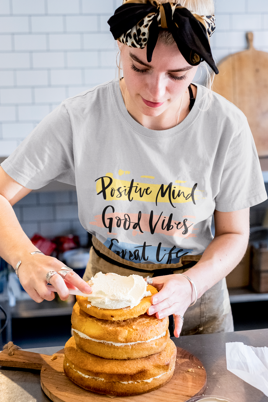 Good Vibes Women Half Sleeves T-shirt- KidsFashionVilla