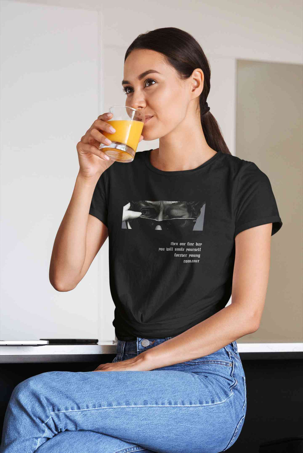 Forever Young Slogan Women Half Sleeves T-shirt- KidsFashionVilla