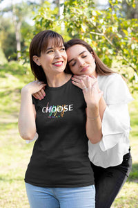 Choose Happy Always Women Half Sleeves T-shirt- KidsFashionVilla