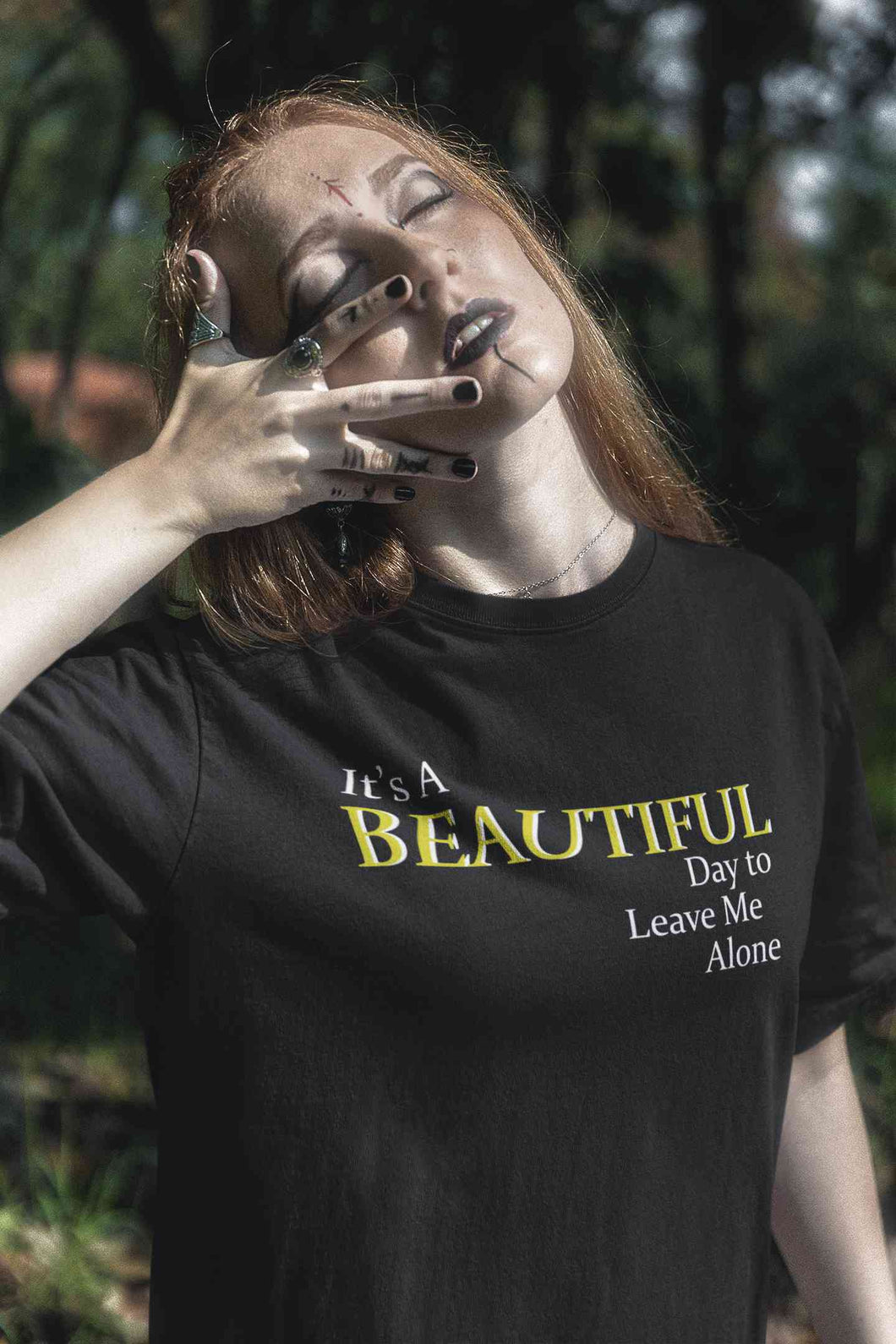 It Is A Beautiful Day To Leave Me Alone Women Half Sleeves T-shirt- KidsFashionVilla