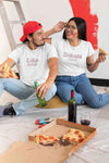 Calm Aadmi Kaleshi Aurat Lovey Dovey Couple Half Sleeves T-Shirts -KidsFashionVilla
