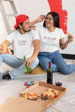 Load image into Gallery viewer, Calm Aadmi Kaleshi Aurat Lovey Dovey Couple Half Sleeves T-Shirts -KidsFashionVilla
