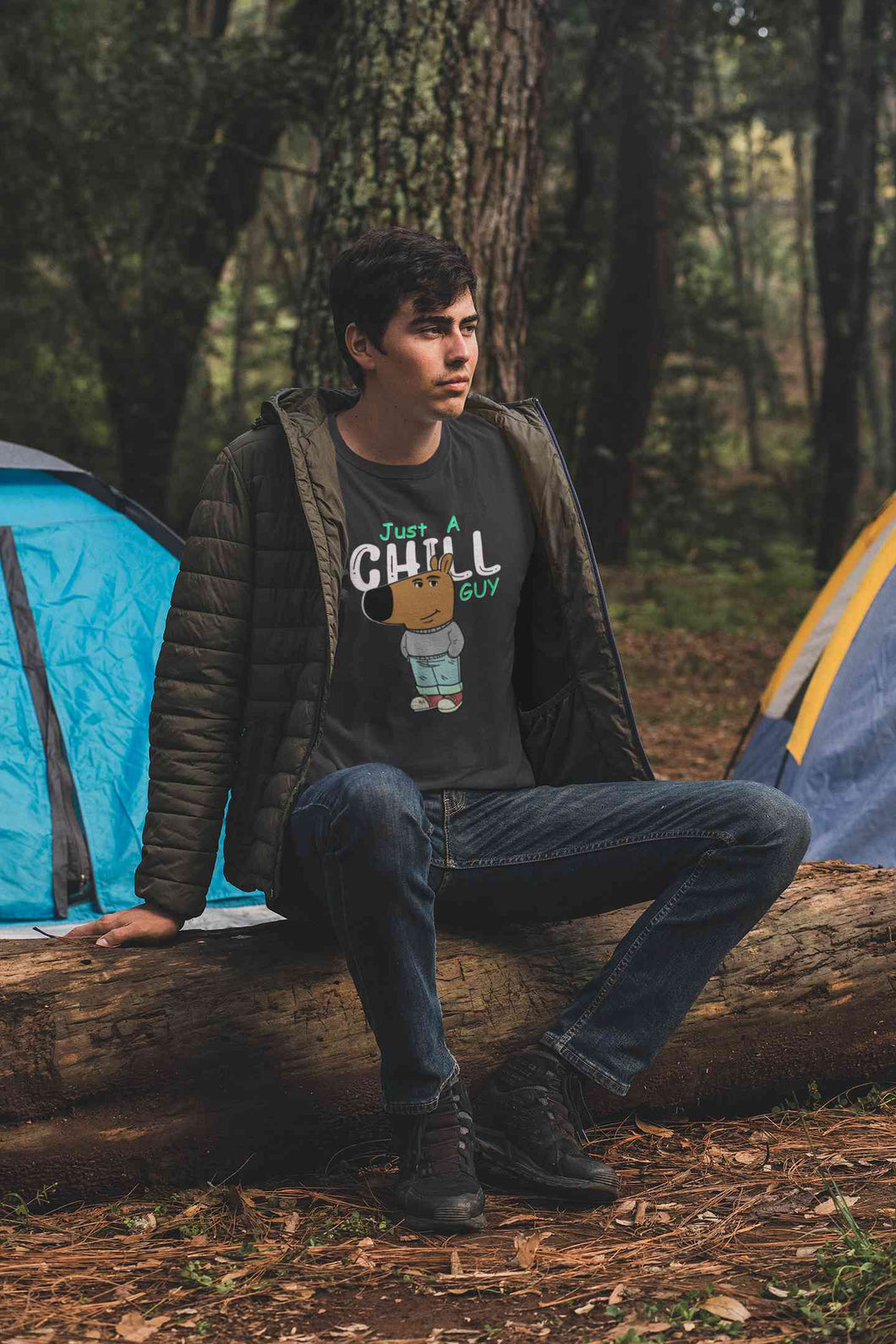 Just A Chill Guy Mens Half Sleeves T-shirt- KidsFashionVilla