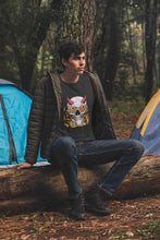 Load image into Gallery viewer, A Horned Skull In Flames Mens Half Sleeves T-shirt- KidsFashionVilla
