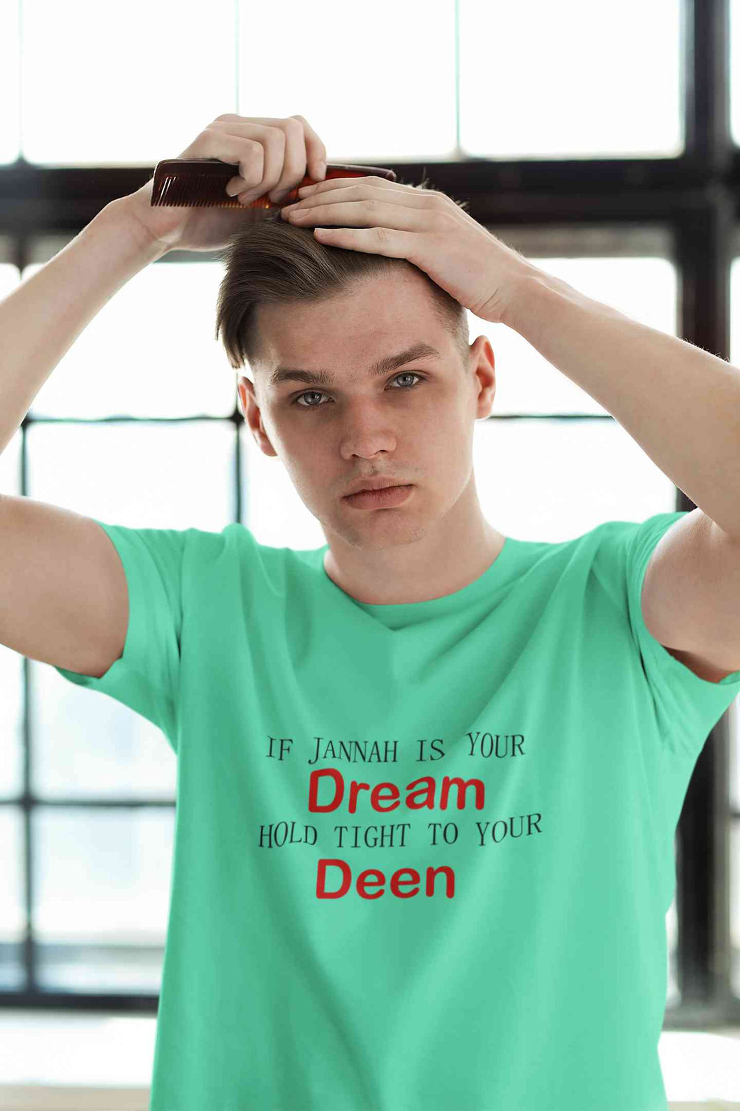 Islam Is My Deen Jannah Is My Dream Mens Half Sleeves T-shirt- KidsFashionVilla