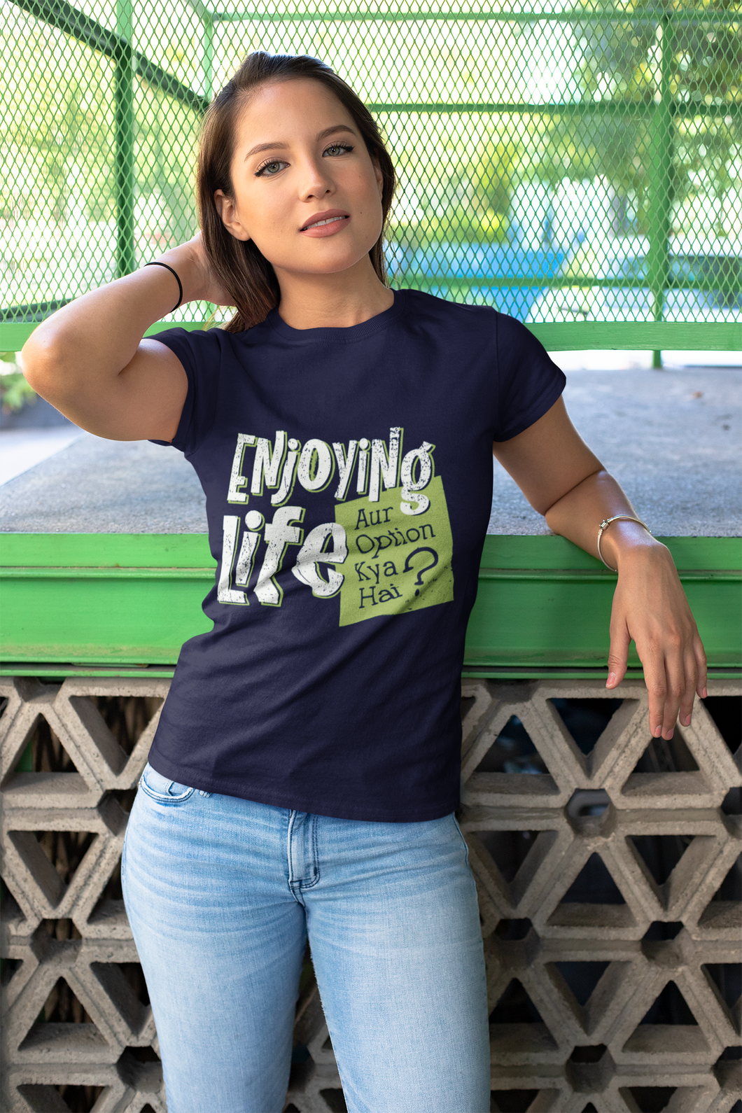 Enjoying Life Women Half Sleeves T-shirt- KidsFashionVilla