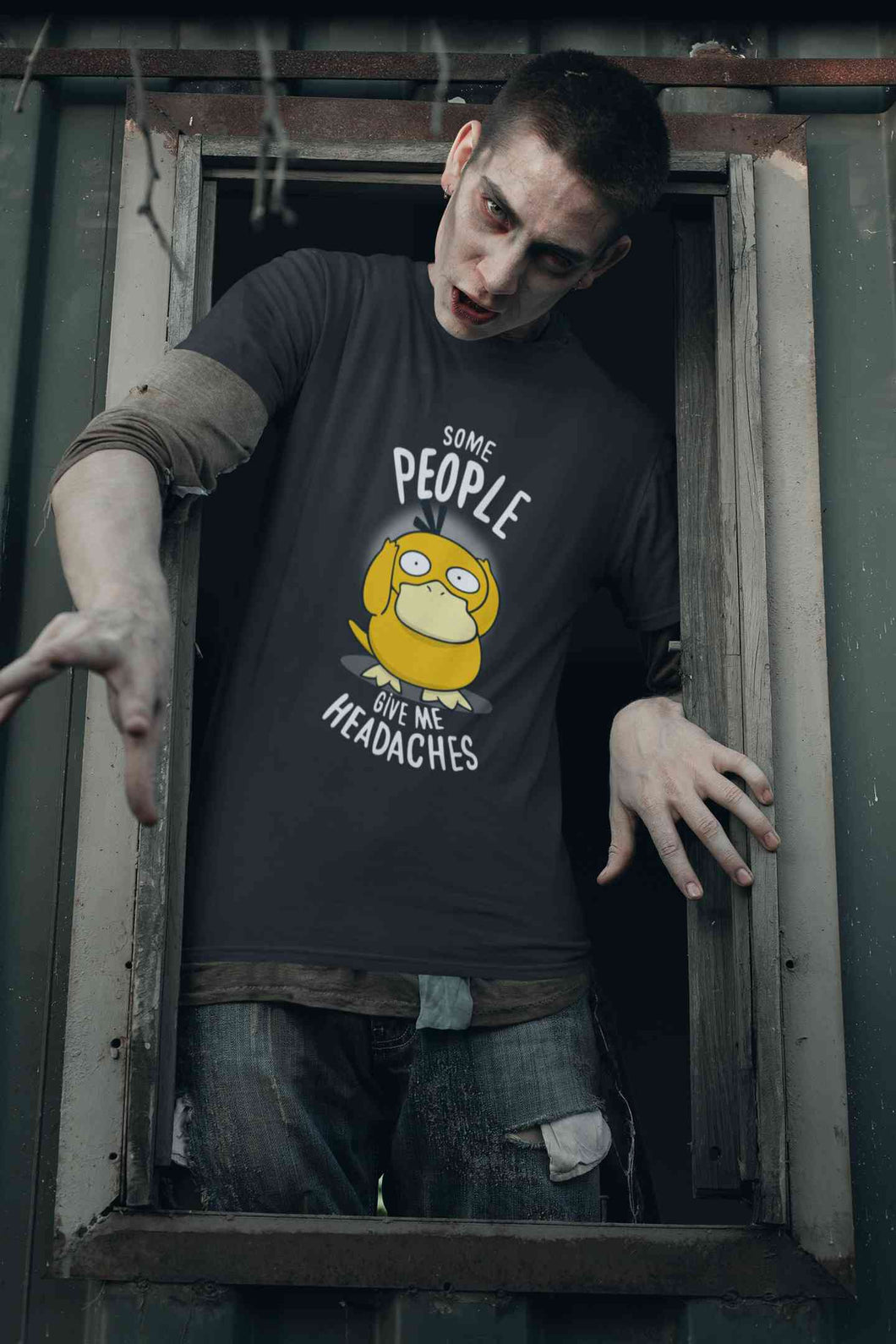 Some Peoples Give Me Headache Funny Graphic Mens Half Sleeves T-shirt- KidsFashionVilla