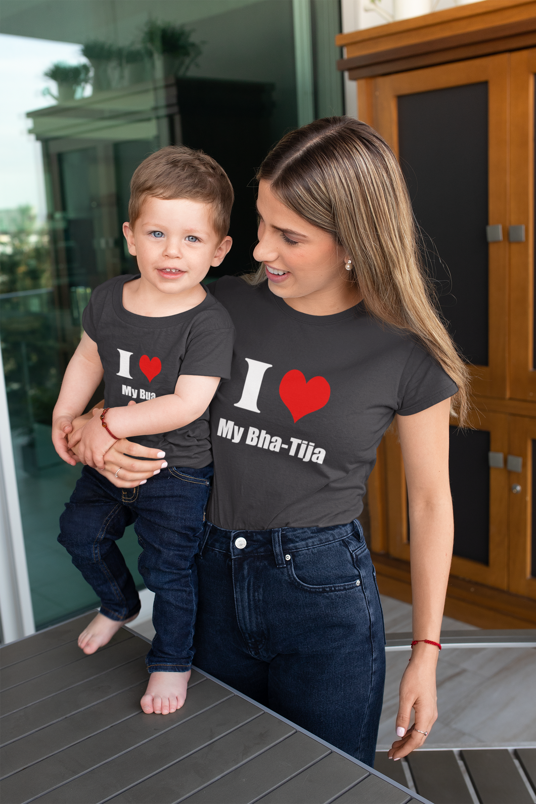 I Love My Bua Bhatija Family Relation Matching T-Shirt- KidsFashionVilla