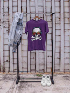 Cool Skull Women Half Sleeves T-shirt- KidsFashionVilla