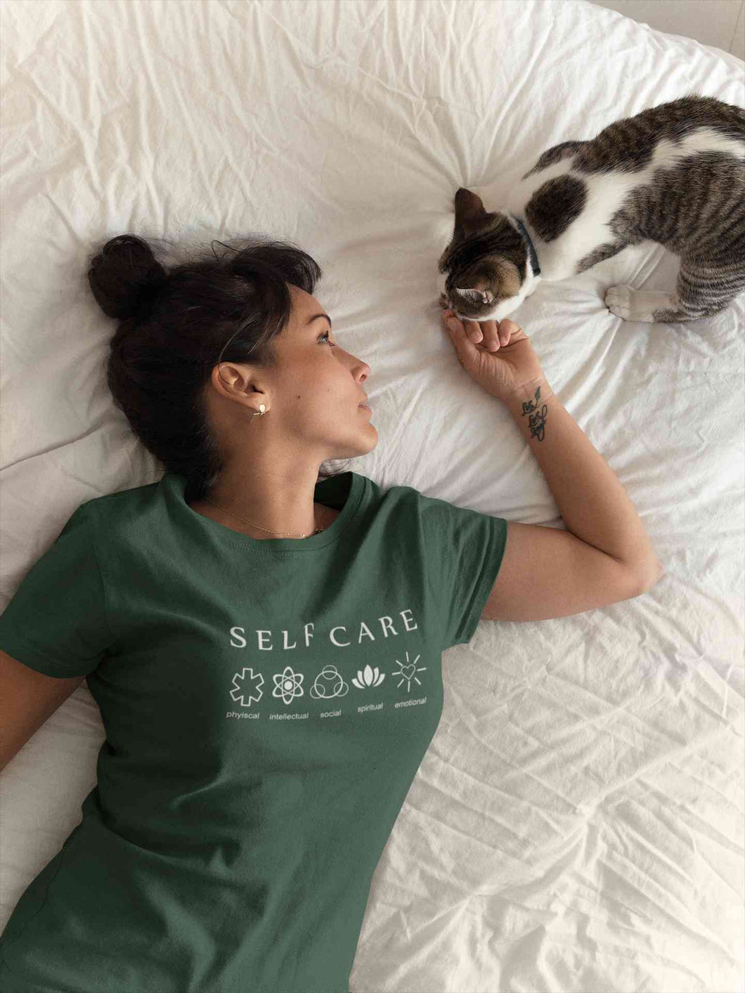 Self Care Women Half Sleeves T-shirt- KidsFashionVilla