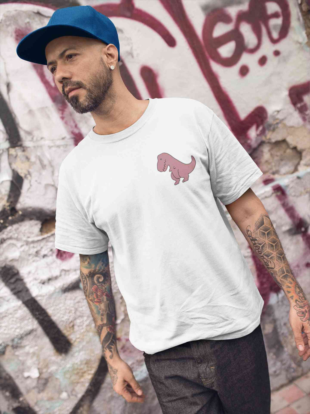 T-Rex Pocket Mens Half Sleeves T-shirt- KidsFashionVilla