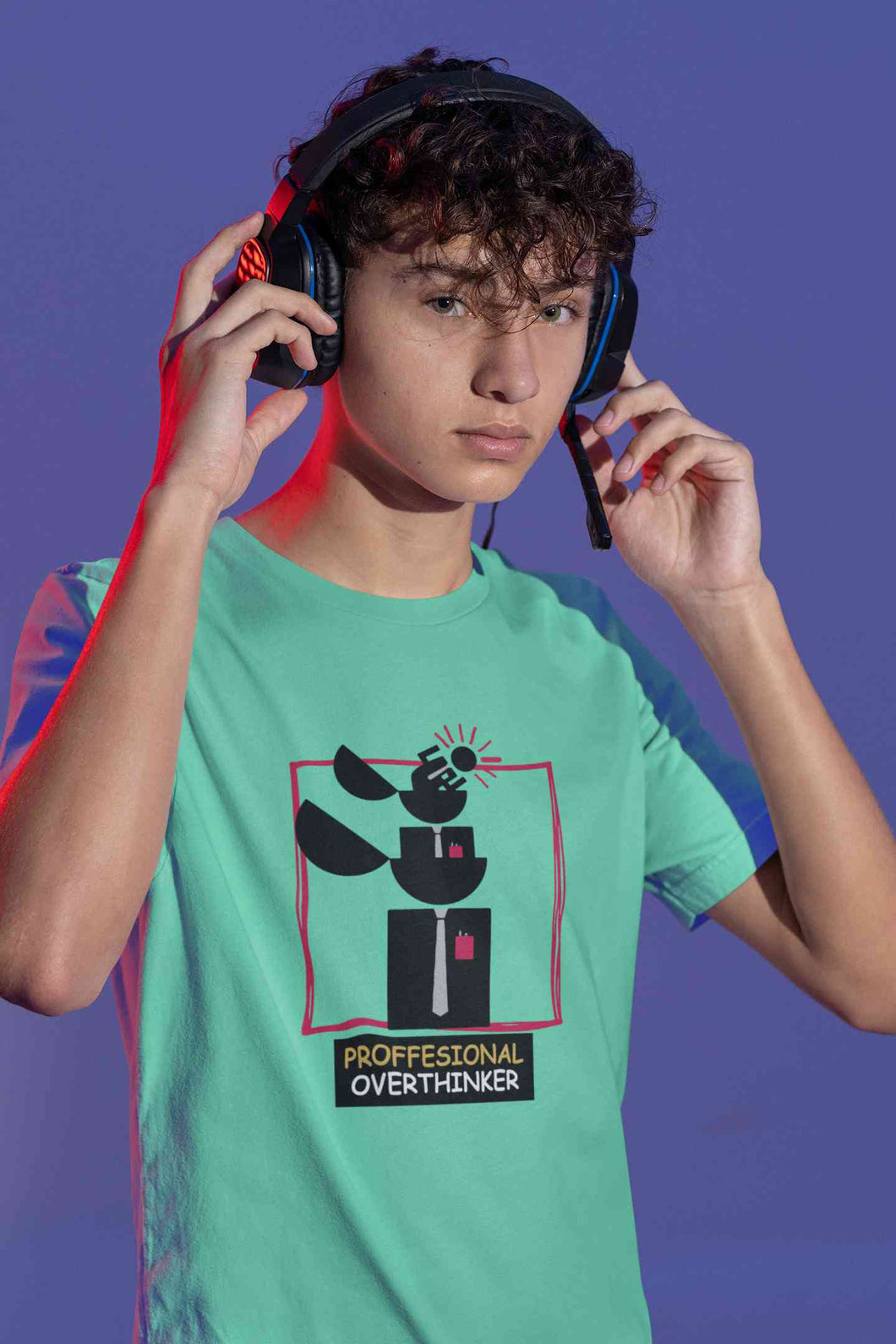 Professional Overthinker Mens Half Sleeves T-shirt- KidsFashionVilla