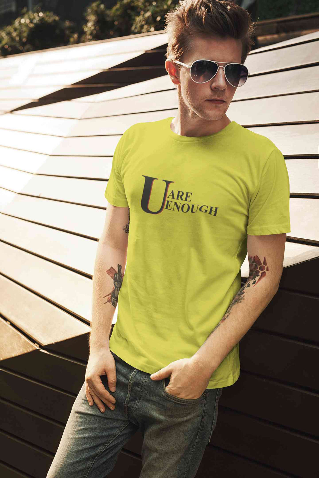 You Are Enough Mens Half Sleeves T-shirt- KidsFashionVilla