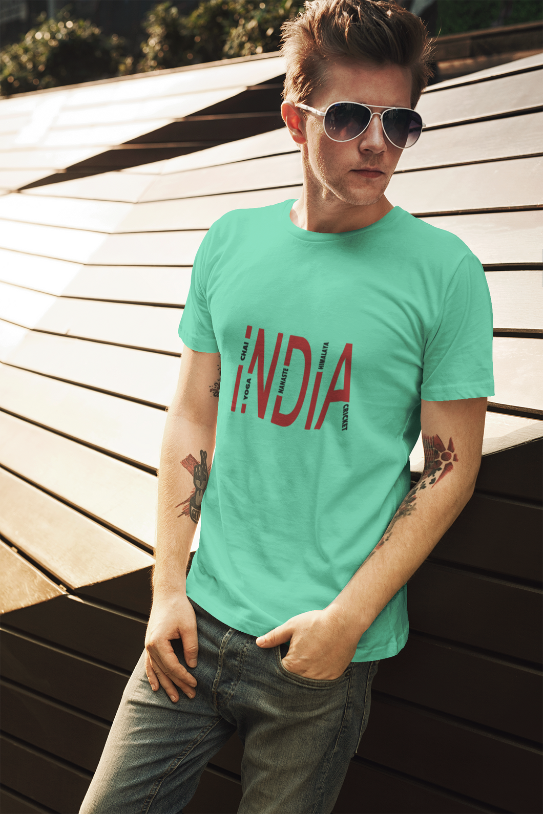 India Mens Half Sleeves T-shirt- KidsFashionVilla
