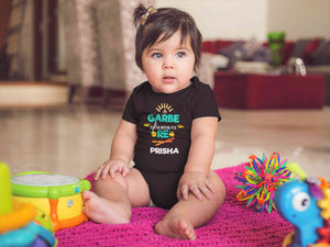 Custom Name Garbe Ghumva Re Navratri Rompers for Baby Girl- KidsFashionVilla