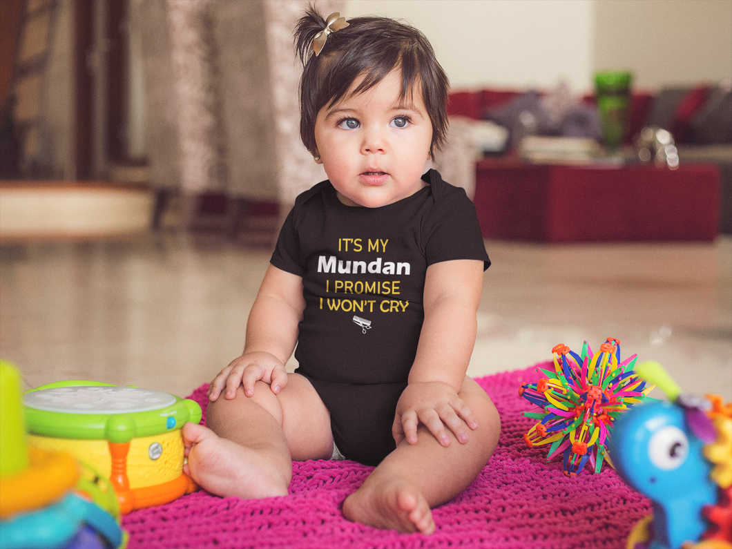 Munndan Time Black Rompers for Baby Girl - KidsFashionVilla