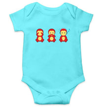Load image into Gallery viewer, The Three wise monkeys Node Rompers for Baby Boy- FunkyTradition FunkyTradition
