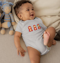 Load image into Gallery viewer, The Three wise monkeys Node Rompers for Baby Boy- FunkyTradition FunkyTradition
