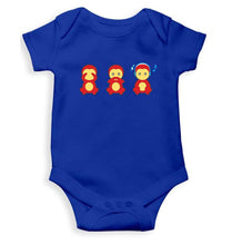 Load image into Gallery viewer, The Three wise monkeys Node Rompers for Baby Boy- FunkyTradition FunkyTradition
