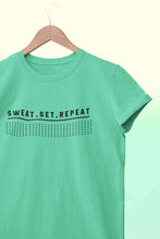 Load image into Gallery viewer, Sweat Set Repeat Women Half Sleeves T-shirt- KidsFashionVilla

