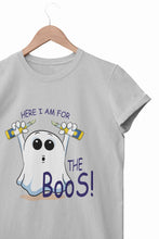 Load image into Gallery viewer, Here For The Boos Women Half Sleeves T-shirt- KidsFashionVilla

