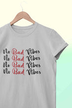 Load image into Gallery viewer, No Bad Vibes Mens Half Sleeves T-shirt- KidsFashionVilla
