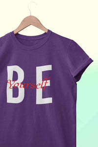 Be Yourself Mens Half Sleeves T-shirt- KidsFashionVilla