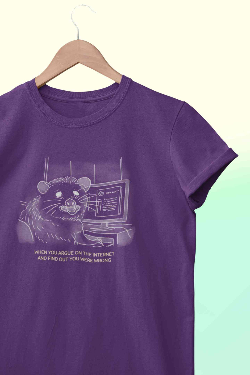 When You Argue On The Internet And Find Out You Were Wrong Funny Mens Half Sleeves T-shirt- KidsFashionVilla