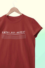 Load image into Gallery viewer, Sweat Set Repeat Women Half Sleeves T-shirt- KidsFashionVilla
