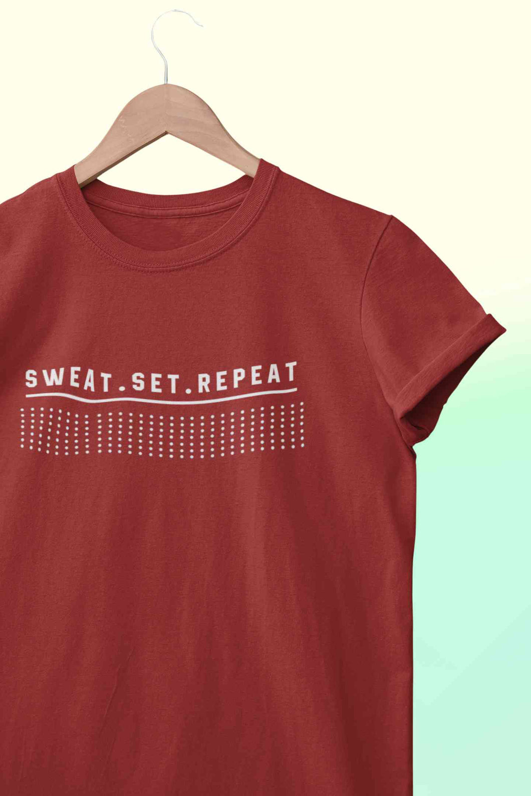 Sweat Set Repeat Women Half Sleeves T-shirt- KidsFashionVilla