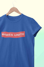 Load image into Gallery viewer, Babes Unite Women Half Sleeves T-shirt- KidsFashionVilla
