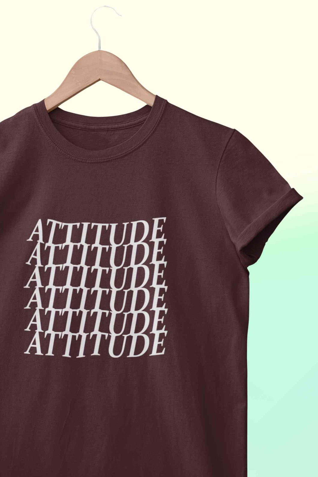 Attitude Women Half Sleeves T-shirt- KidsFashionVilla