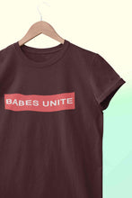 Load image into Gallery viewer, Babes Unite Women Half Sleeves T-shirt- KidsFashionVilla
